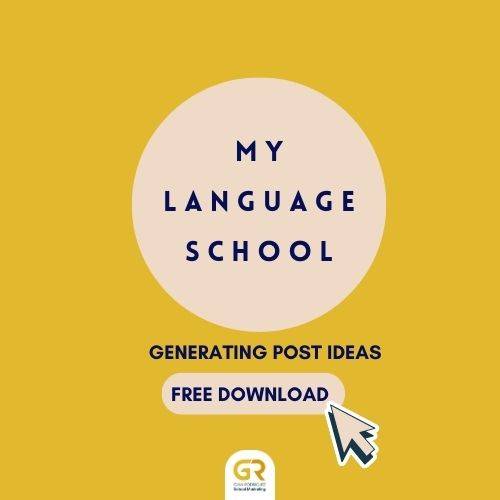 cover of generating social media post ideas free workbook by GR School Marketing