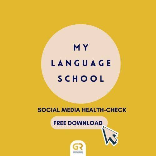 cover for the free resource to Health Check Social Media of  Networks of a Language School